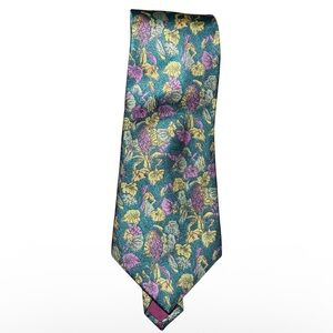 Guy Laroche Vintage 90s Silk Tie Men’s Floral Abstract Print Made in USA